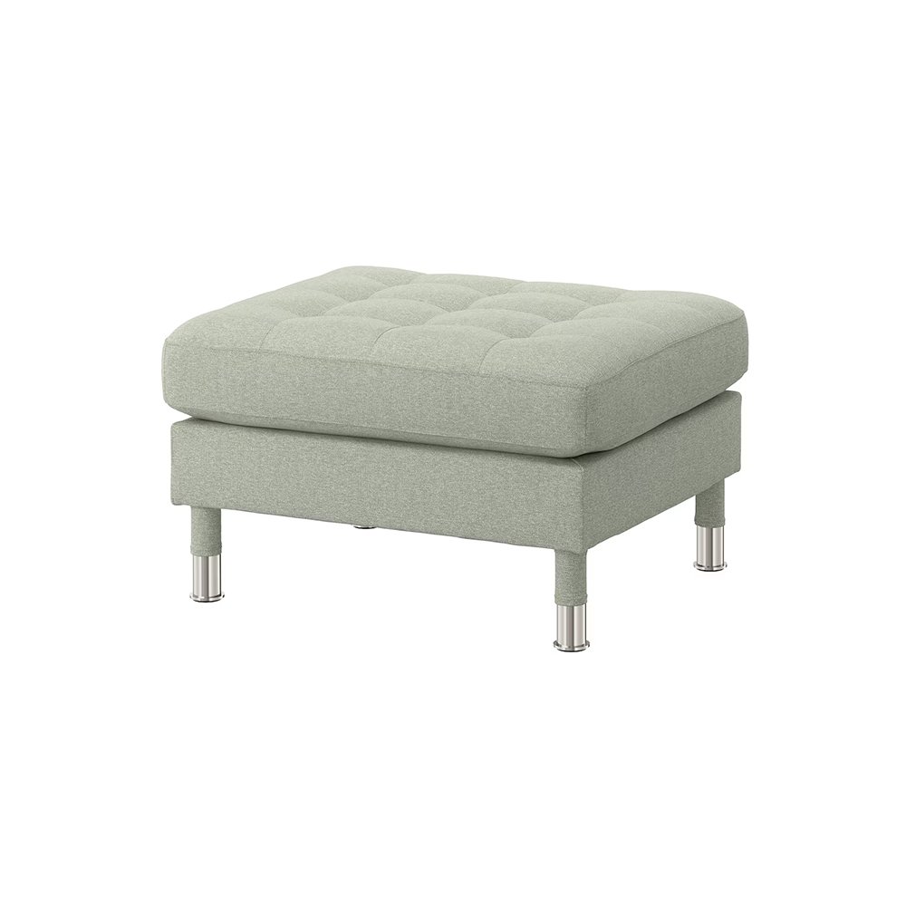 177 Footstool, Gunnared light green/metal - Knapdirect