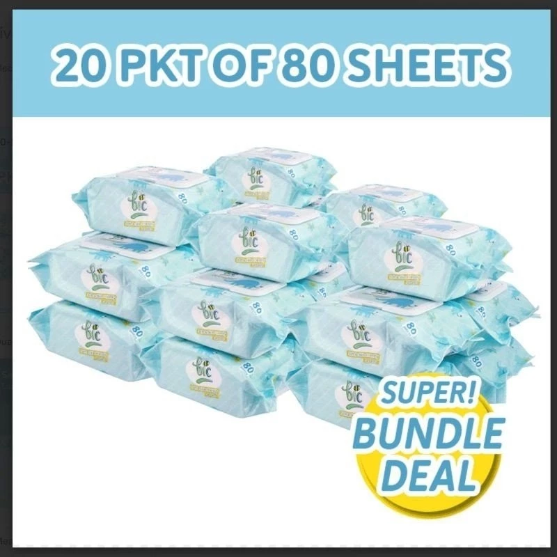 sg-11134201-7rdw9-m114jgu7apwpbc BIC BABY WET WIPES Soft, Baby & Pet Friendly (60 Cap Packets x 80 Sheets Each) - Image 4