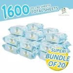 BIC BABY WET WIPES Soft, Baby & Pet Friendly (60 Cap Packets x 80 Sheets Each)