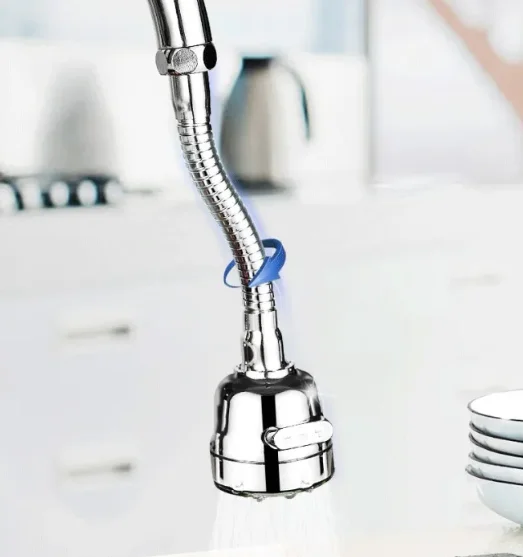 360 Degree Rotatable Tap Extender Adapter Water Saving Tap Extension Faucet Flexible Nozzle Kitchen Sink Spout Adaptor Rotating 3 Modes Spray - Image 5