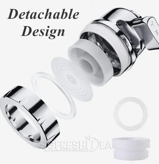 360 Degree Rotatable Tap Extender Adapter Water Saving Tap Extension Faucet Flexible Nozzle Kitchen Sink Spout Adaptor Rotating 3 Modes Spray - Image 4