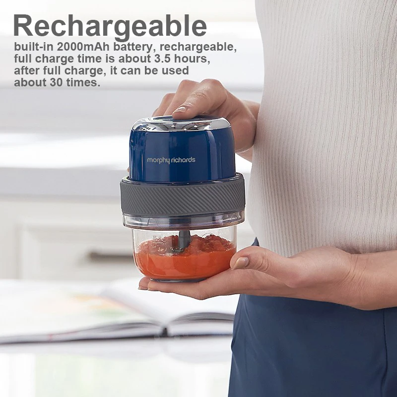 2000mAh Rechargeable Battery Mini Electric Meat Chopper - Image 4